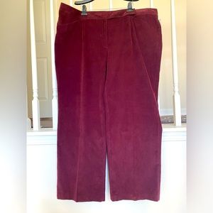 Emmanuel Ungaro 100% Cotton Women Pants 24W Deep Burgundy NWT